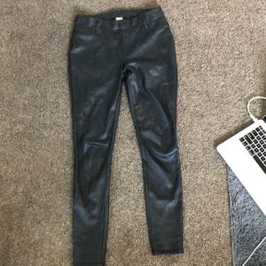 Faux leather pants